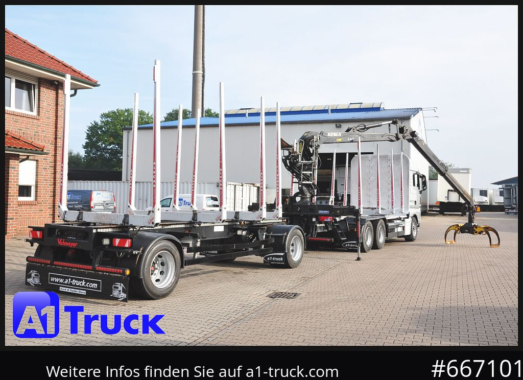 Camião MAN TGX 26.480, Holz Kesla 2109, 6x4,