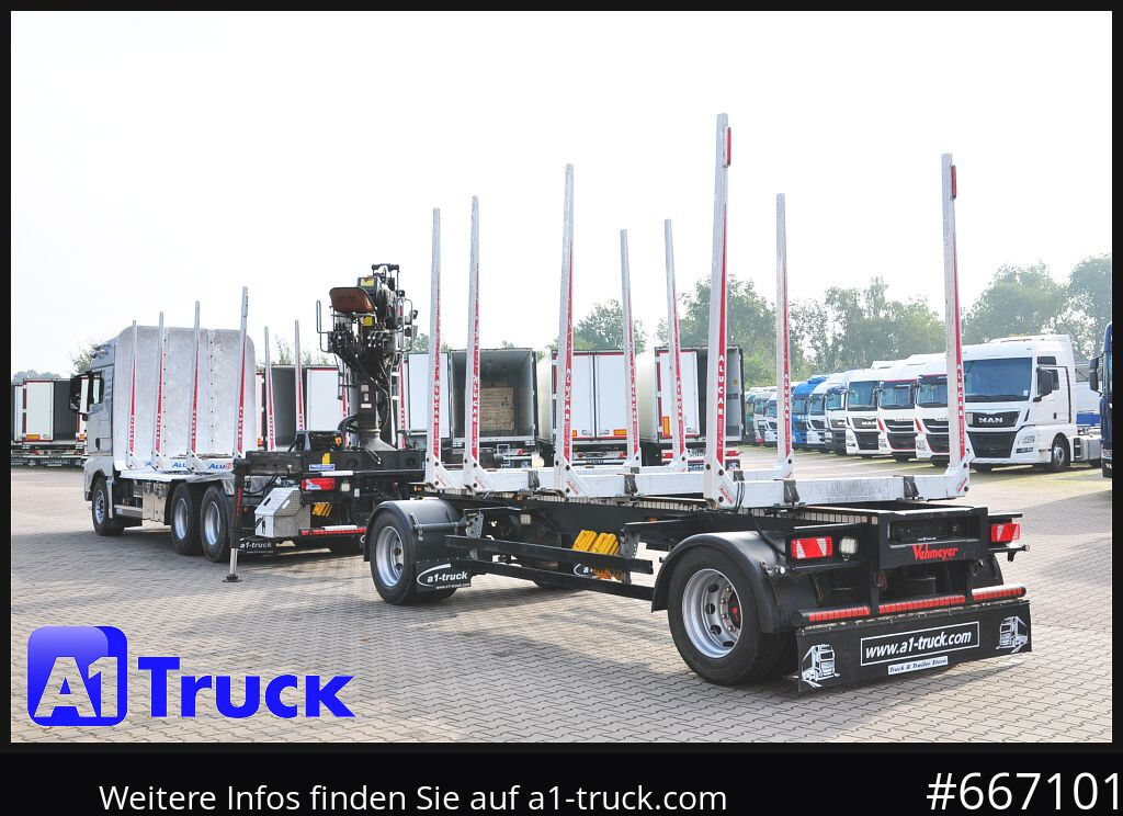 Camião MAN TGX 26.480, Holz Kesla 2109, 6x4,