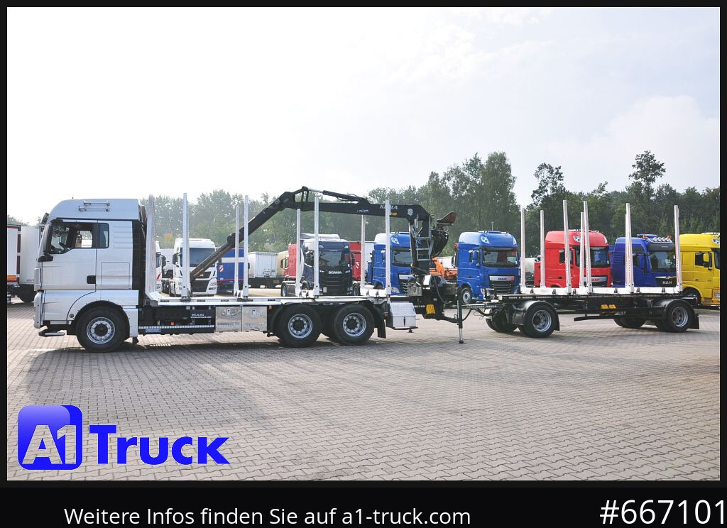 Camião MAN TGX 26.480, Holz Kesla 2109, 6x4,