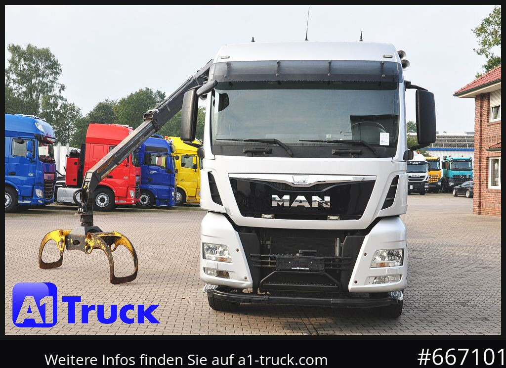 Camião MAN TGX 26.480, Holz Kesla 2109, 6x4,