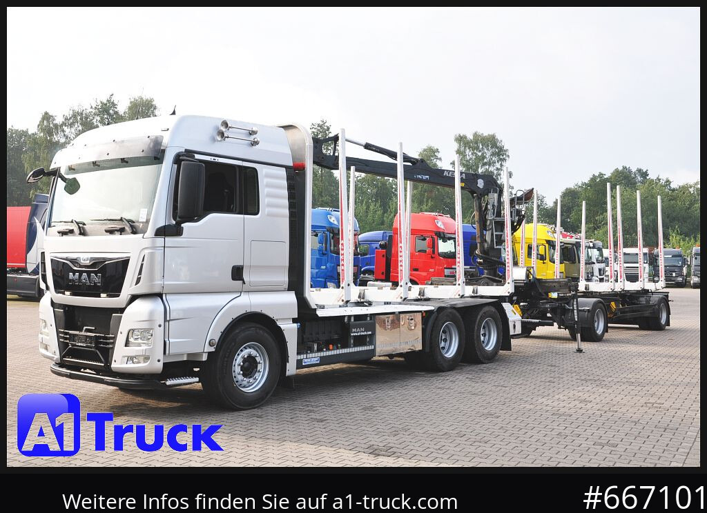 Camião MAN TGX 26.480, Holz Kesla 2109, 6x4,