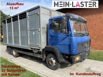 Camião transporte de gado, Veículo comercial Mercedes-Benz 817 Alu Aufbau 3x Rampen NL 2.190 kg: foto 1
