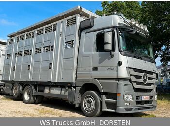 Camião transporte de gado Mercedes-Benz Actros 2548 Menke 3 Stock Vollalu Hubdach: foto 1