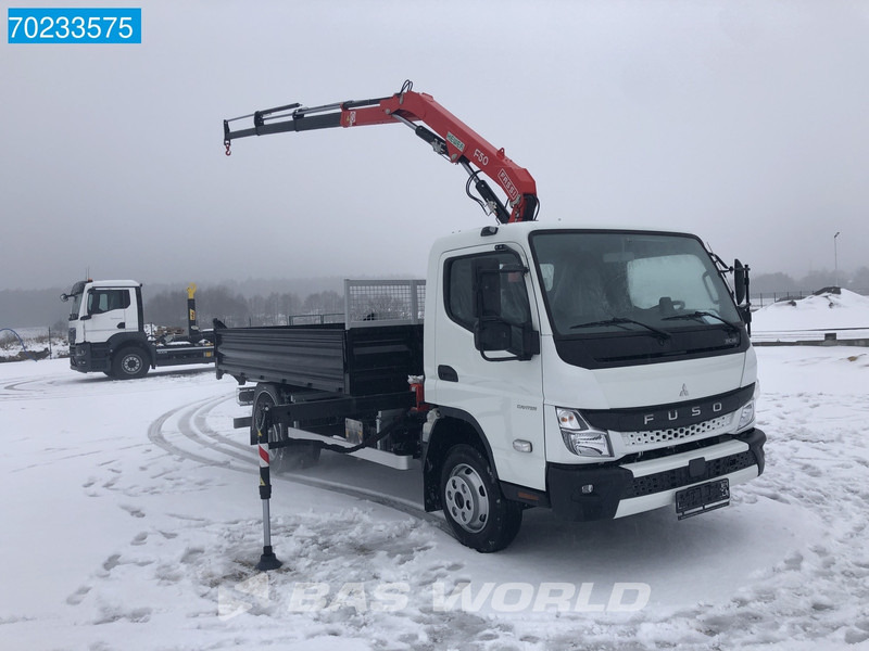 Camião basculante, Camião grua novo Mitsubishi Canter 9C18 4X2 Fassi F50A.0.23One Crane Kran 3-SEITEN-KIPPER: foto 3