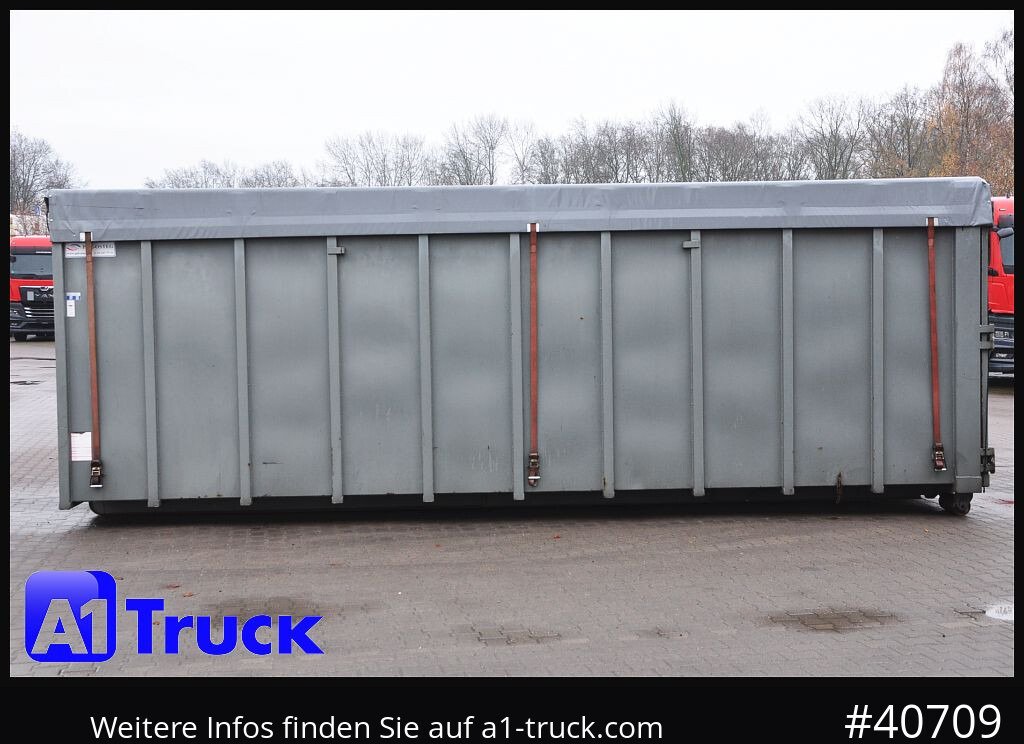Camião POL OSTEG Abrollcontainer 47,5m³,  Mulde, Dachplane, Portaltür