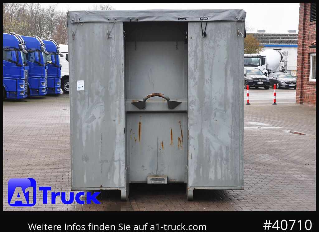 Camião POL OSTEG Abrollcontainer 47,5m³, Mulde, Dachplane, Portaltür