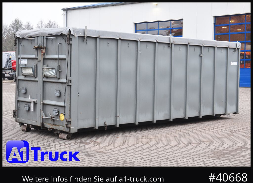 Camião POL OSTEG Abrollcontainer 47,5m³,  Mulde, Dachplane, Portaltür