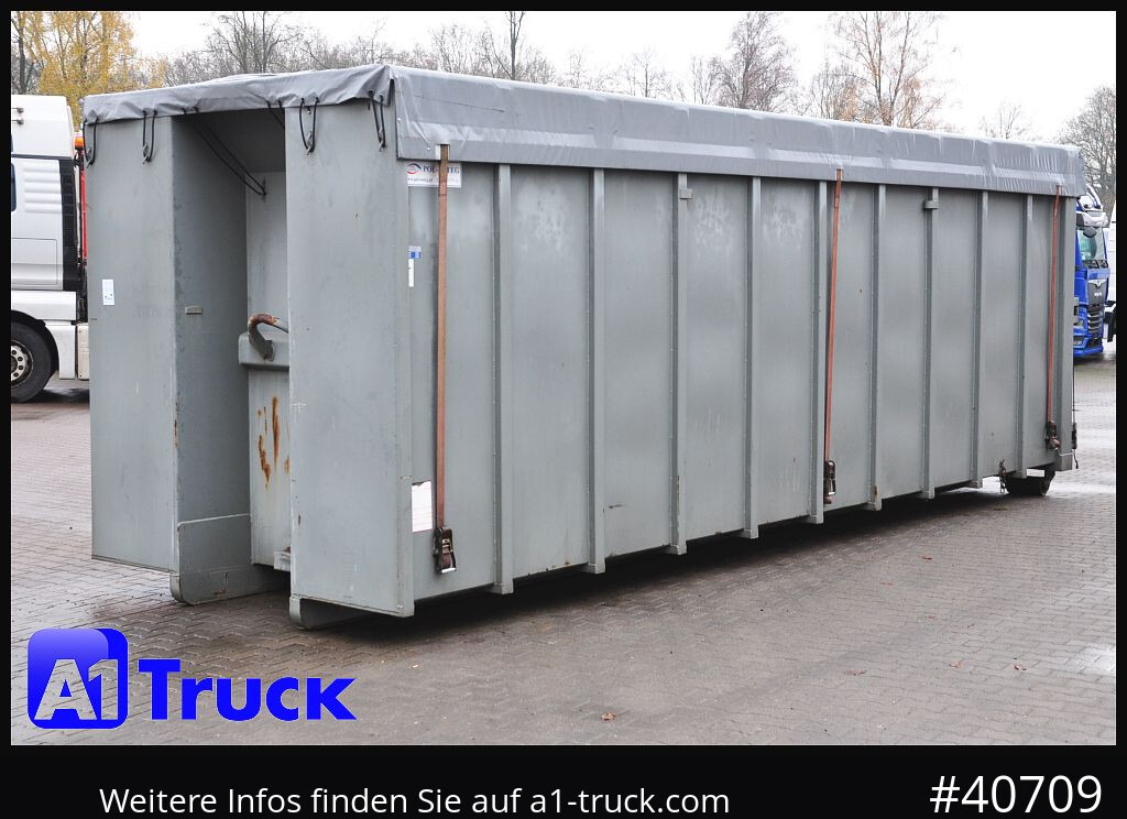 Camião POL OSTEG Abrollcontainer 47,5m³,  Mulde, Dachplane, Portaltür