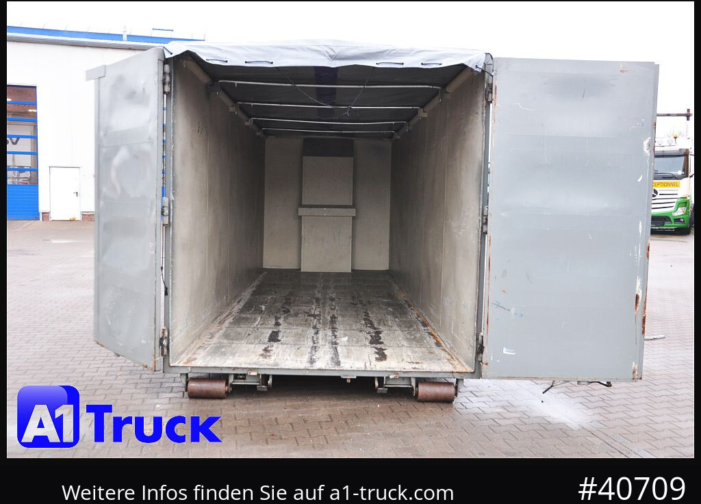 Camião POL OSTEG Abrollcontainer 47,5m³,  Mulde, Dachplane, Portaltür