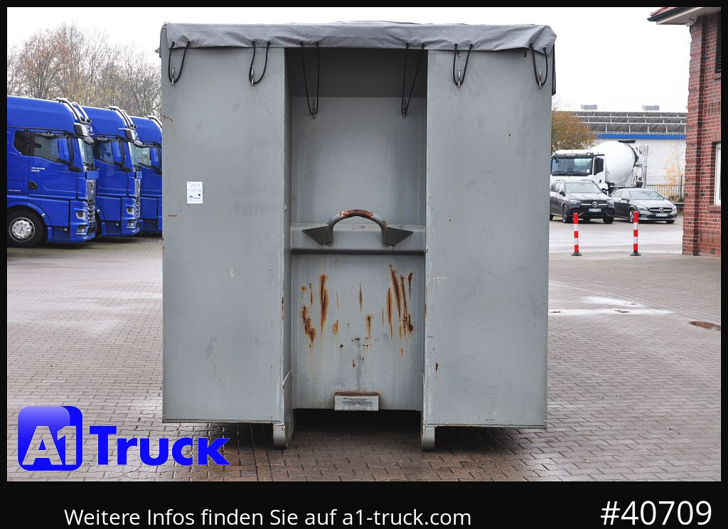 Camião POL OSTEG Abrollcontainer 47,5m³,  Mulde, Dachplane, Portaltür