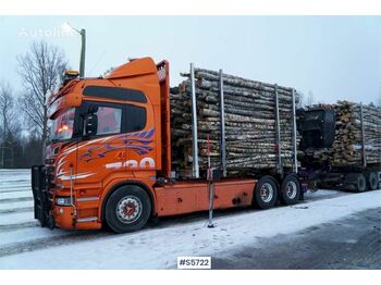Camião de transporte de madeira, Camião grua SCANIA R730 6x4 TIMBER TRUCK WITH CRANE: foto 1