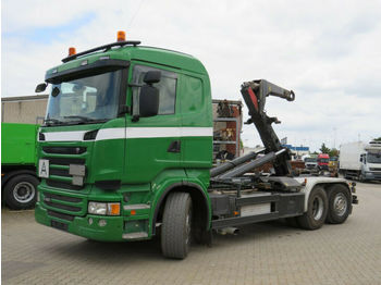 Camião polibenne Scania R 400 6x2 Abrollkipper Meiller Schub+Knickhaken: foto 1