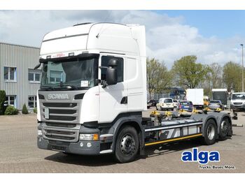 Camião transportador de contêineres/ Caixa móvel Scania R 410 6x2, Topliner, Retarder, 2x AHK, Gelenkt: foto 1