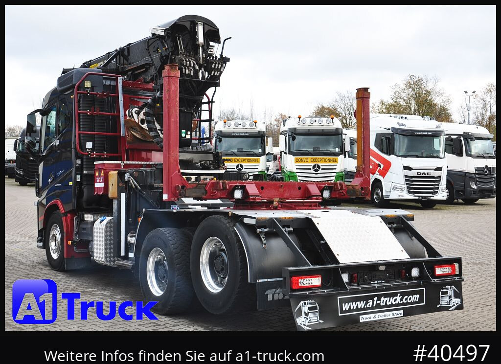 Camião VOLVO FH16 750, Langholz, Palfinger, Liftachse, 6x4,