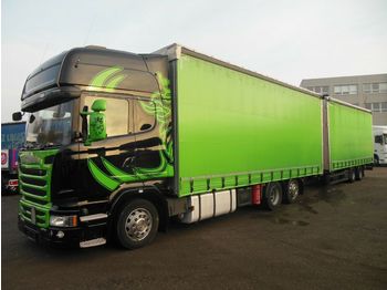Camião toldo Scania R410, JUMBO 120m3, DURCHLADEN MÖGLICH, TOP STAND