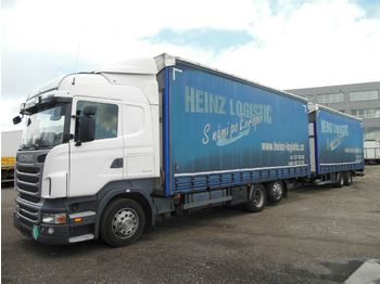 Camião toldo Scania R440, 6X2, EURO 5, RETARDER, JUMBOZUG 120m3