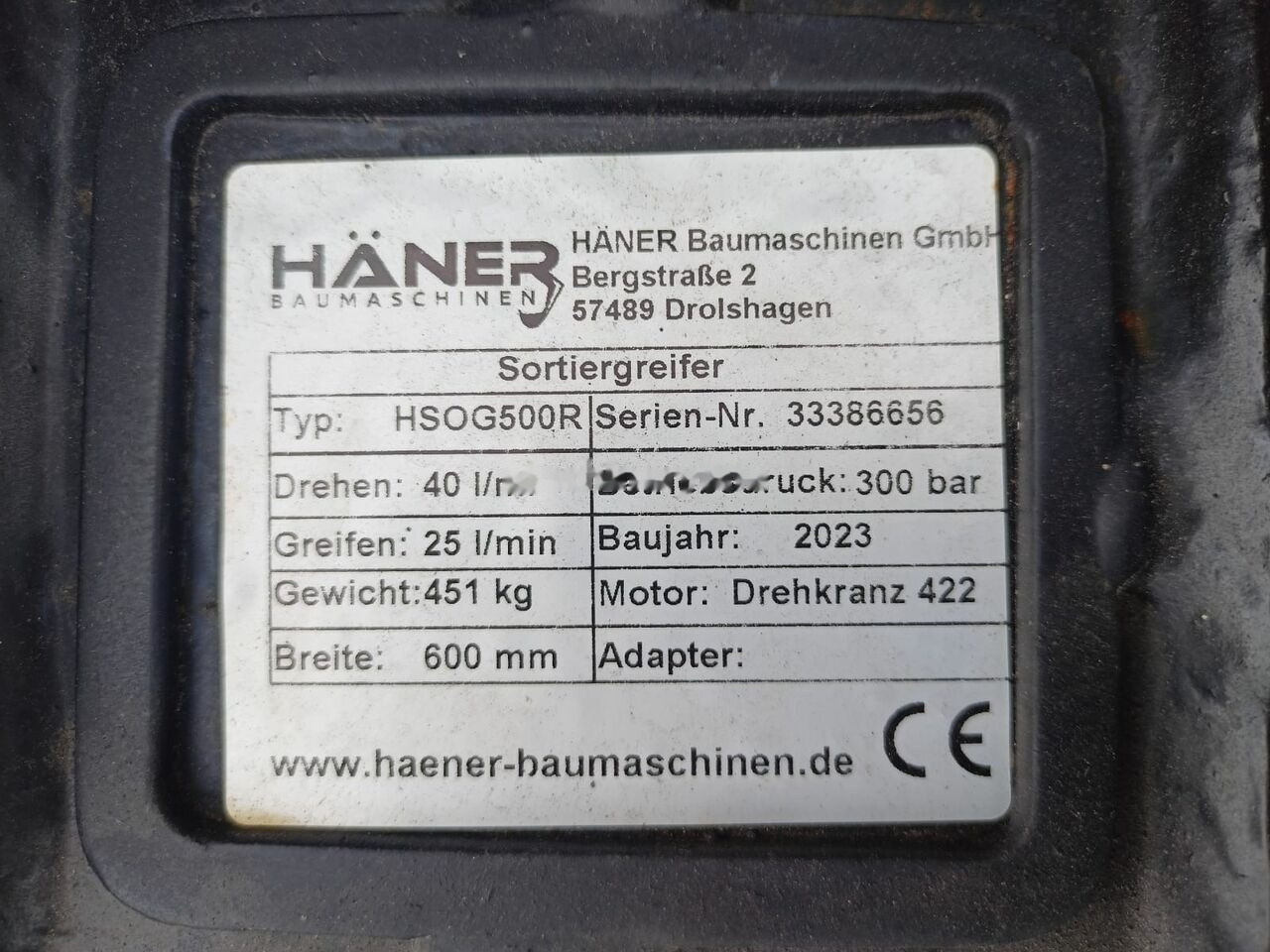Garra para Máquina de construção novo Häner Haner: foto 7