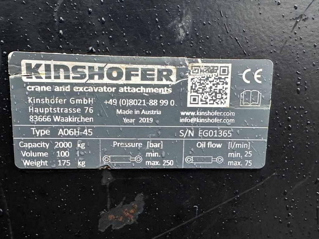 Garra para Máquina de construção KINSHOFER A06H-45 Sortiergreifer SW MS03 NEU: foto 4