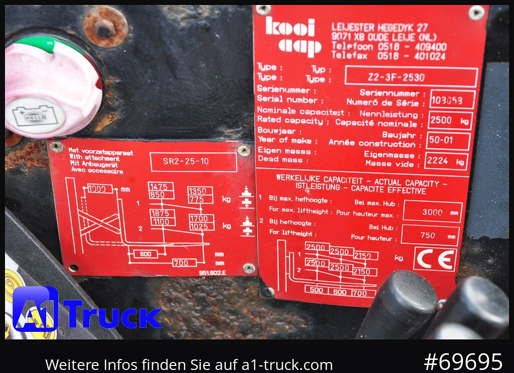 Empilhador a diesel MOFETT Z2-3F-2530, Mitnahmestapler, 2500kg, Kooi Aap