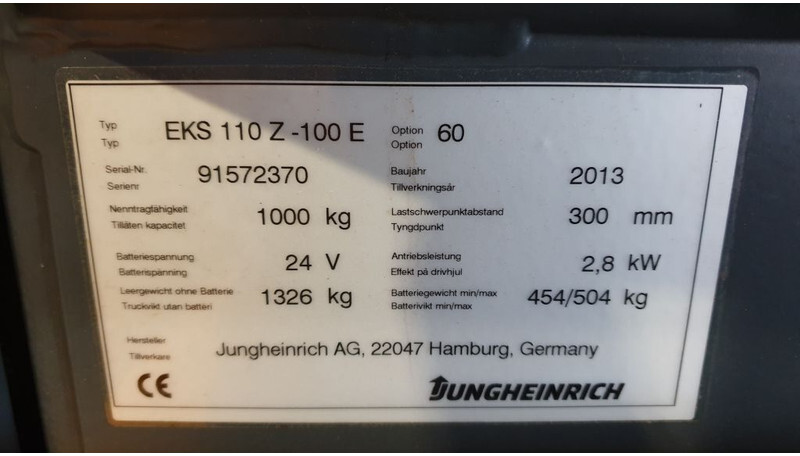 Order-picker Jungheinrich EKS110: foto 5