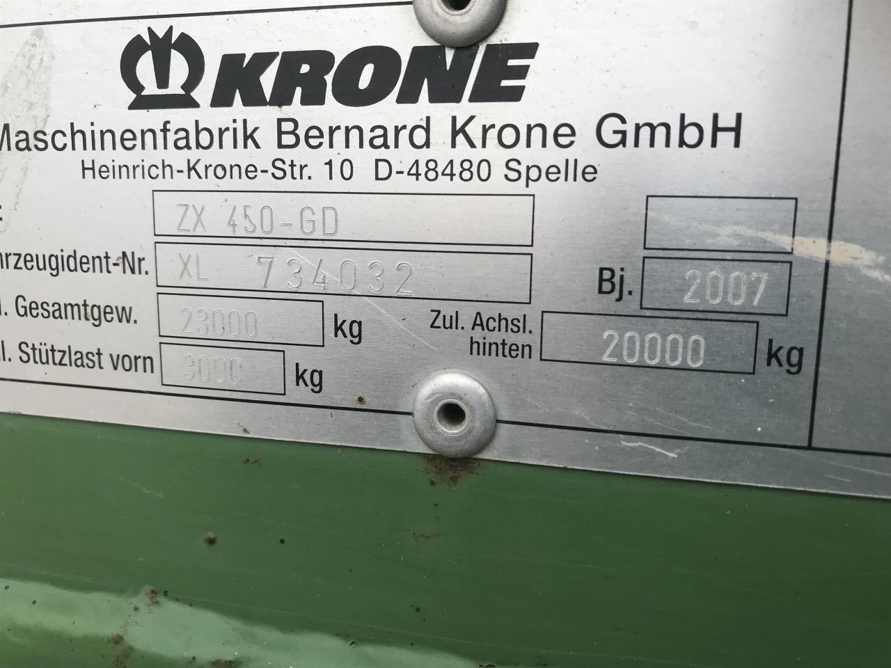 Locação financeira de Krone ZX 450 GD Krone ZX 450 GD: foto 11