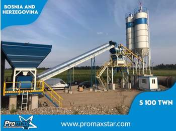 PROMAX Stationary Concrete Batching Plant S100-TWN (100m3/h) - central de betão