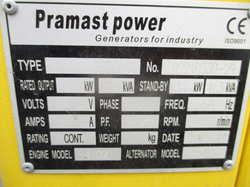 Gerador elétrico novo Diversen Pramast VG-R30 , 41.3 KVA , New Diesel generator, 3 Phase: foto 15