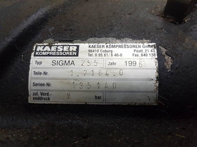 Compressor de ar Kaeser Kompressoren Sigma255-1.7184.0-Compressor/Kompress: foto 8