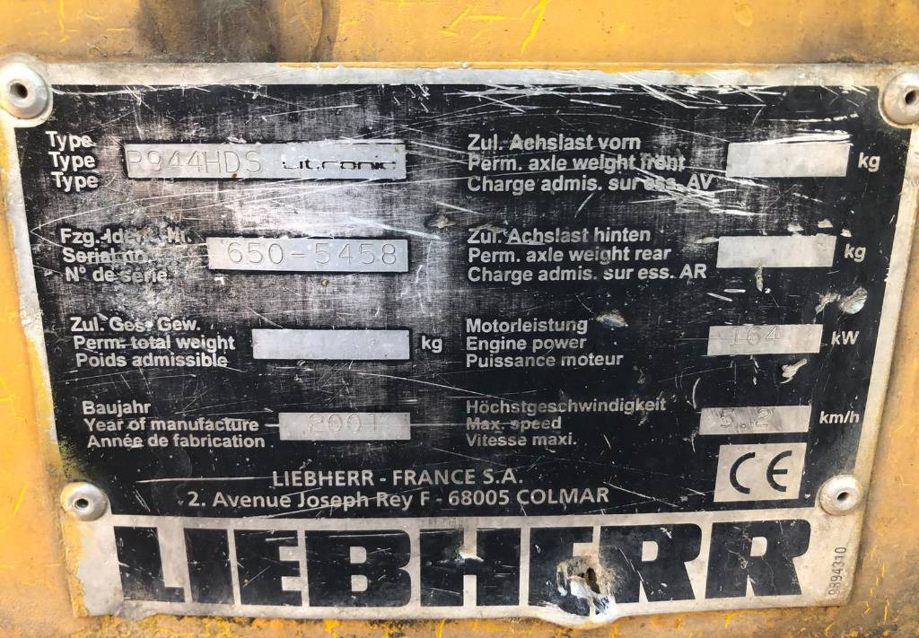 Escavadora de rastos Liebherr R 944 HD S L Litronic FOR PARTS: foto 13
