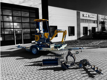  Minibagger BK1250AS + Anhänger + Zubehör *14.337€ NETTO*BERGER KRAUS*KUBOTA*SCHWENKARM*SOFORT!* - Mini escavadeira