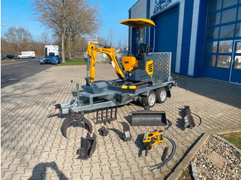  Minibagger BK950JS + Tieflader + Zubehör *14.613€ NETTO*BERGER KRAUS*JOYSTICK*SOFORT!* - Mini escavadeira