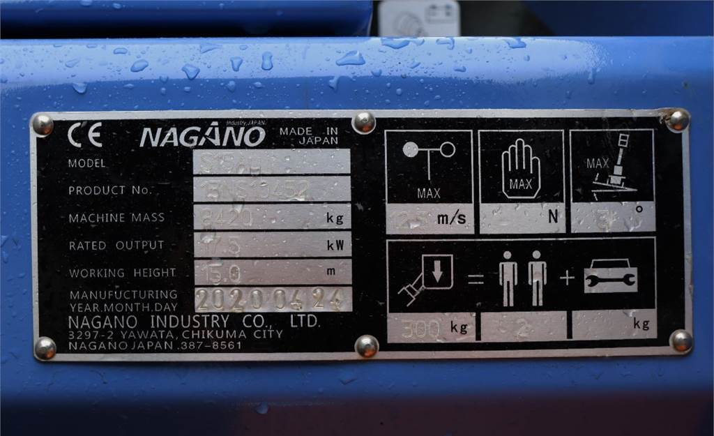 Plataforma telescópica Nagano S15AUJ Valid inspection, *Guarantee! Diesel, 15 m: foto 6