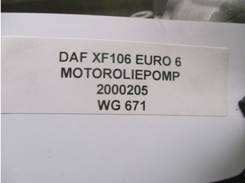 Motor e peças para Camião DAF XF106 2000205 MOTOROLIEPOMP EURO 6: foto 2