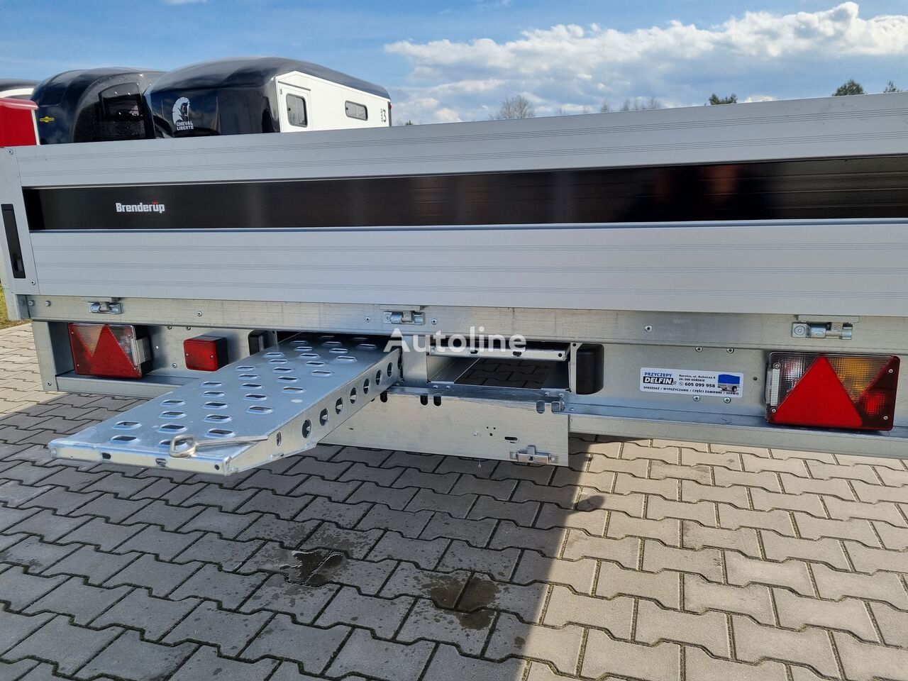Reboque plataforma/ Caixa aberta novo Brenderup 5520 WATB 3,5T GVW 517x204 cm 5m long trailer platform: foto 22