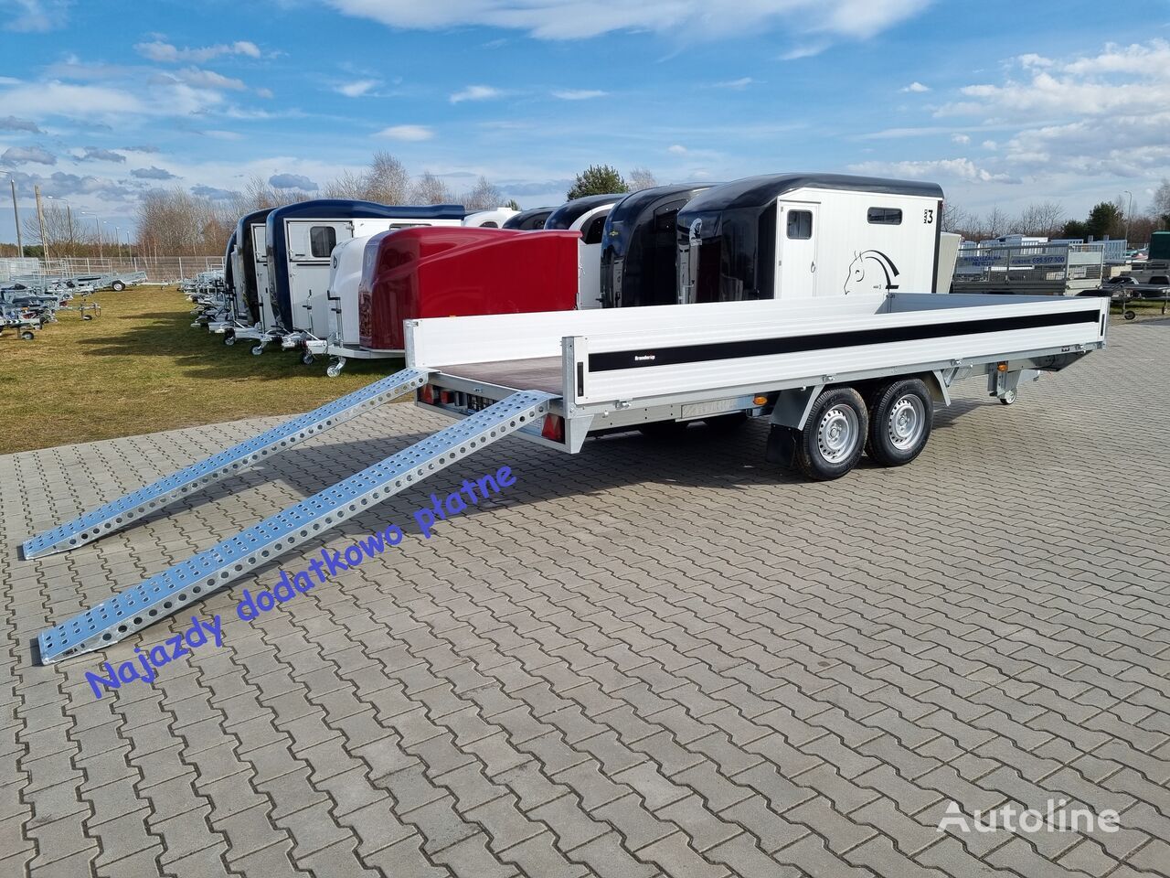 Reboque plataforma/ Caixa aberta novo Brenderup 5520 WATB 3,5T GVW 517x204 cm 5m long trailer platform: foto 24
