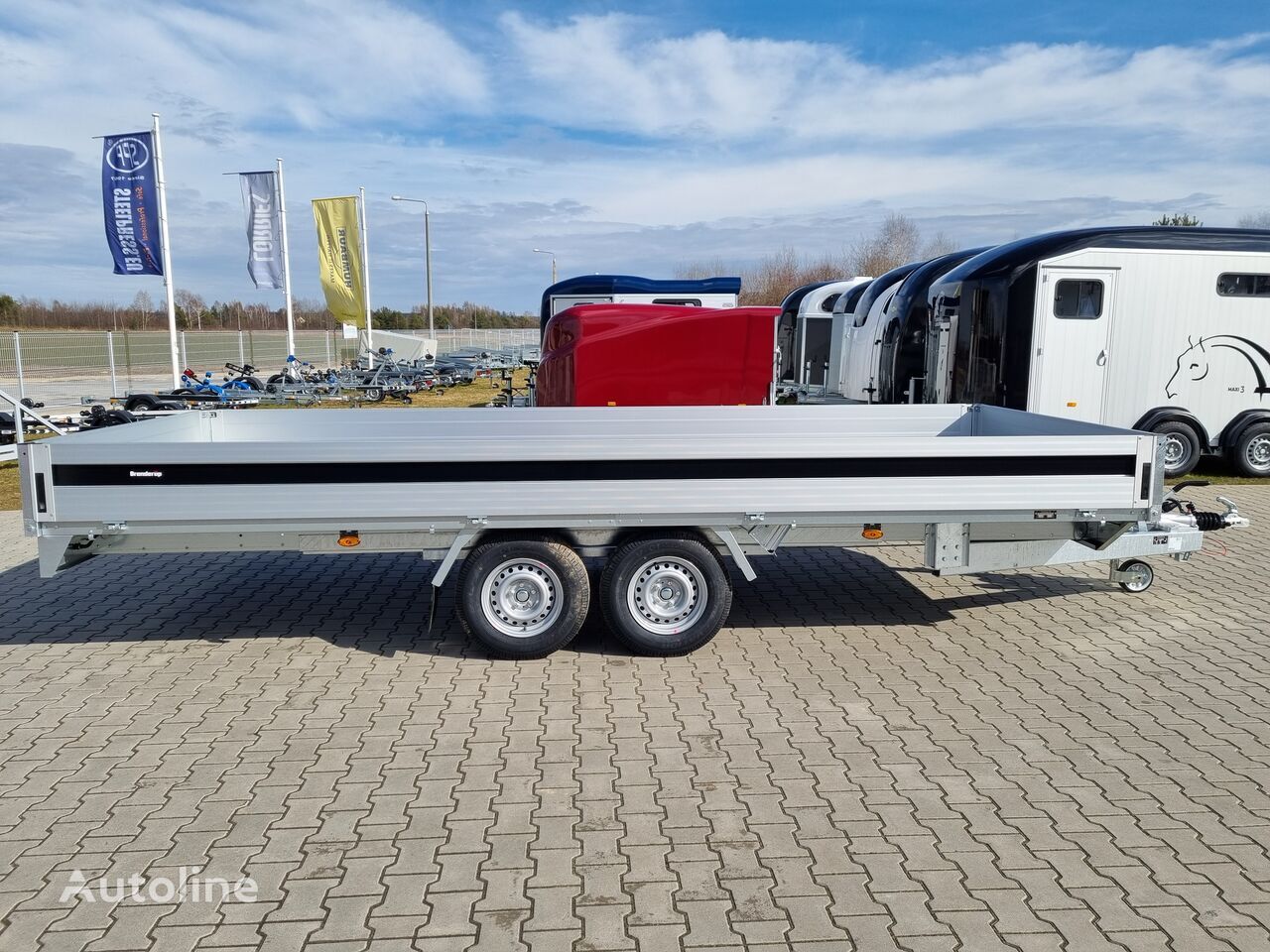 Reboque plataforma/ Caixa aberta novo Brenderup 5520 WATB 3,5T GVW 517x204 cm 5m long trailer platform: foto 3