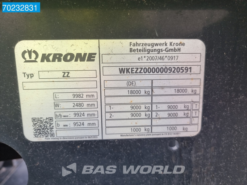 Reboque transportador de contêineres/ Caixa móvel Krone ZZ Lafette BPW: foto 15