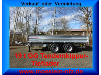 Reboque baixa novo Möslein  19 t Tandem- 3 Seiten- Kipper Tieflader: foto 1