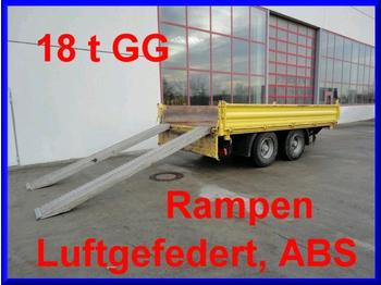 Reboque baixa para transporte de máquinas pesadas Obermaier 18 t Tandem- 3 Seiten- Kipper- Tieflader: foto 1