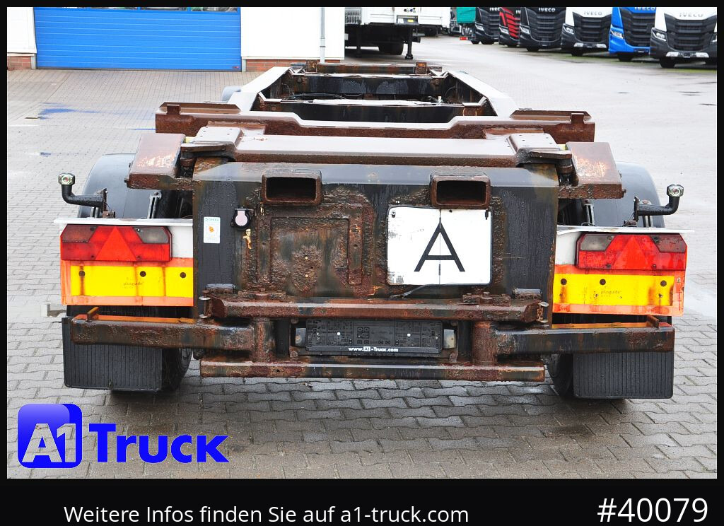 Reboque ampliroll/ Multibenne HUEFFERMANN HSA 1870, Abrollanhänger, Schlitten,