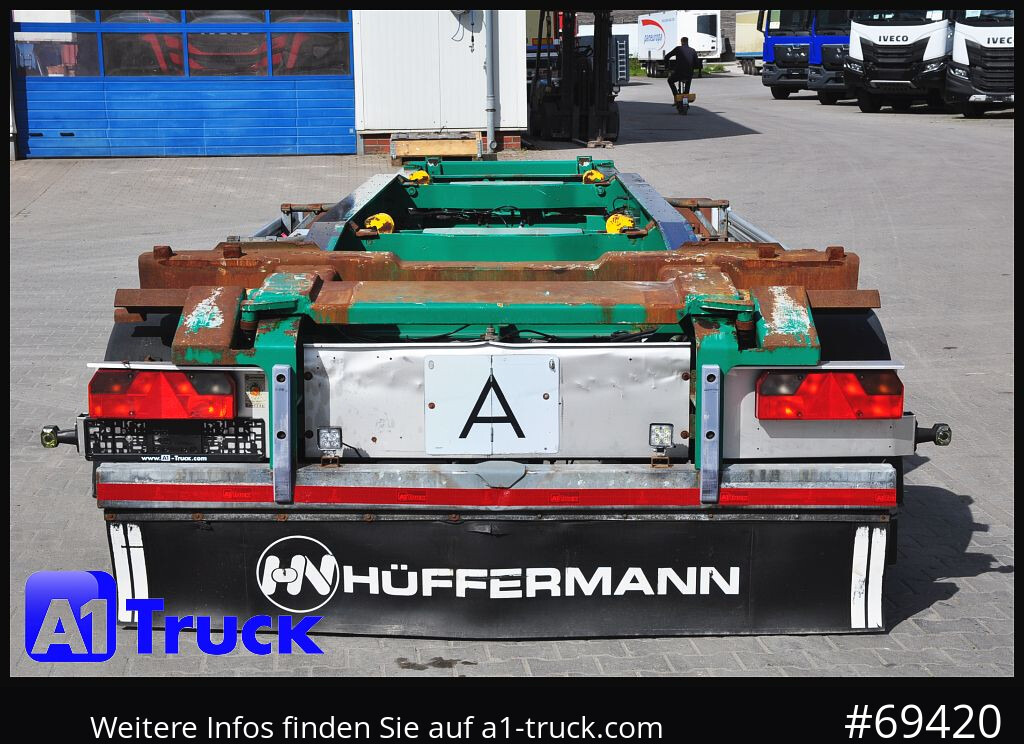 Reboque ampliroll/ Multibenne HUEFFERMANN HSA 1870, Luft, Schlitten, SAF