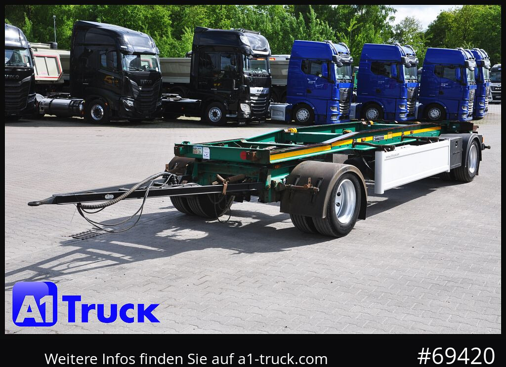Reboque ampliroll/ Multibenne HUEFFERMANN HSA 1870, Luft, Schlitten, SAF