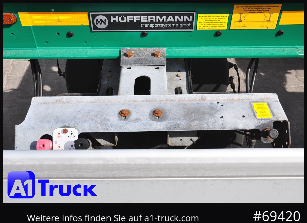 Reboque ampliroll/ Multibenne HUEFFERMANN HSA 1870, Luft, Schlitten, SAF