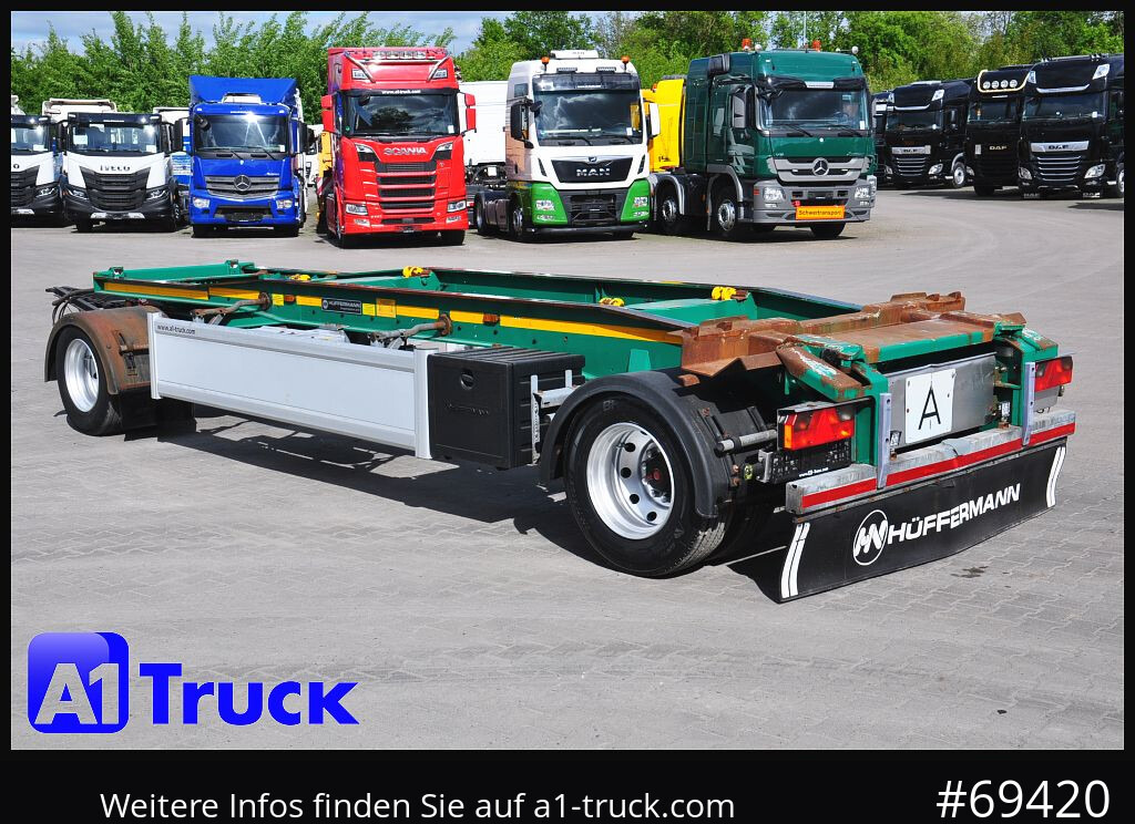 Reboque ampliroll/ Multibenne HUEFFERMANN HSA 1870, Luft, Schlitten, SAF