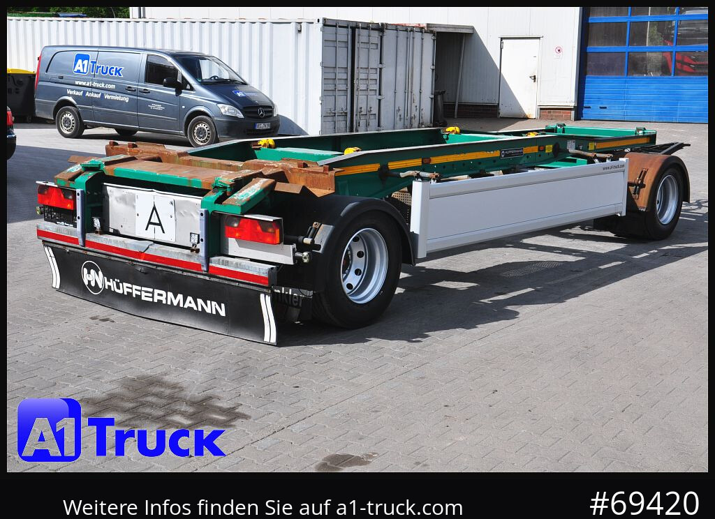 Reboque ampliroll/ Multibenne HUEFFERMANN HSA 1870, Luft, Schlitten, SAF