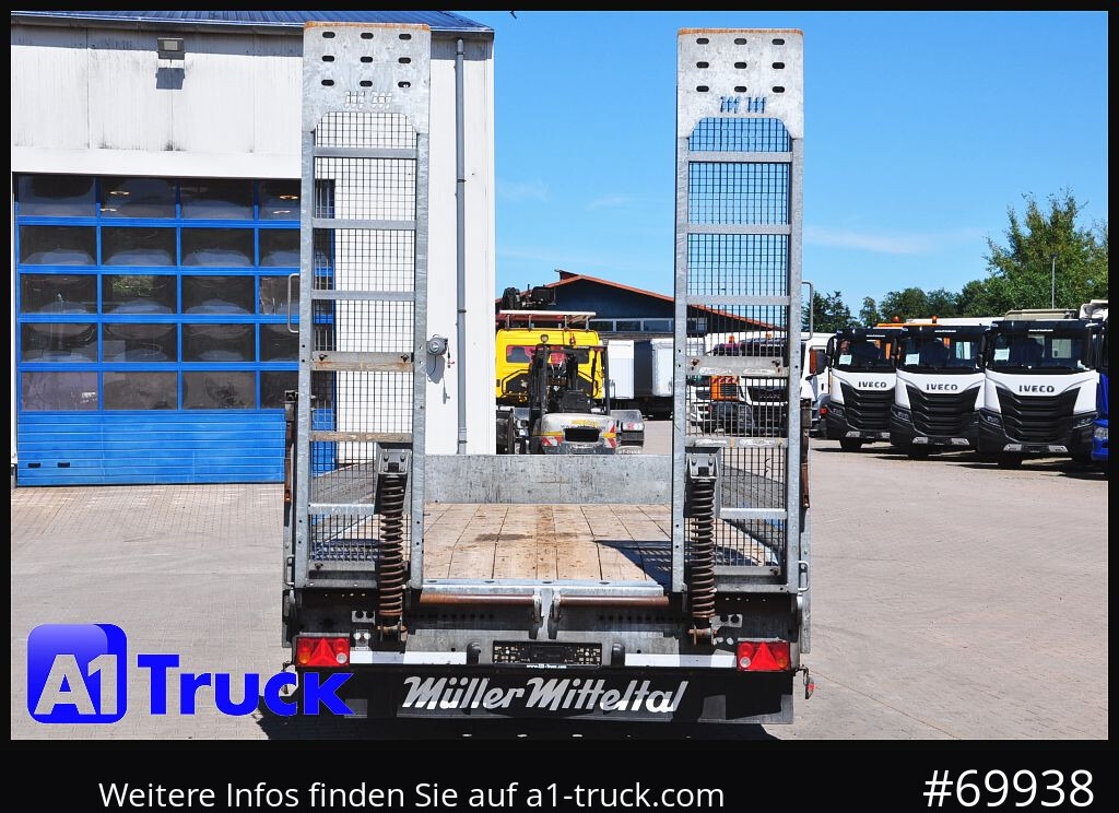 Reboque baixa MUELLER-MITTELTAL Tandem Tieflader 11,9t. Rampen, L6,2m,