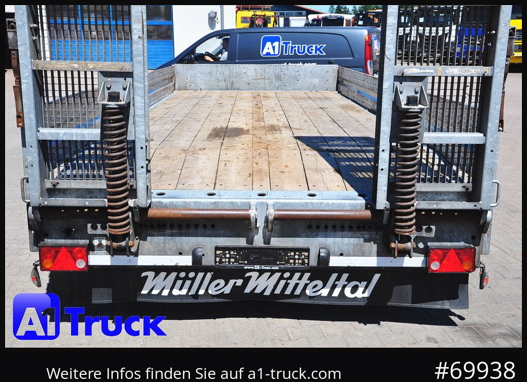 Reboque baixa MUELLER-MITTELTAL Tandem Tieflader 11,9t. Rampen, L6,2m,