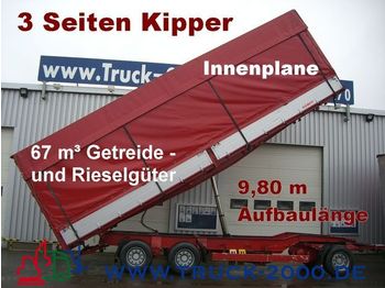 KEMPF 3-Seiten Getreidekipper 67m³   9.80m Aufbaulänge - Reboque de lona