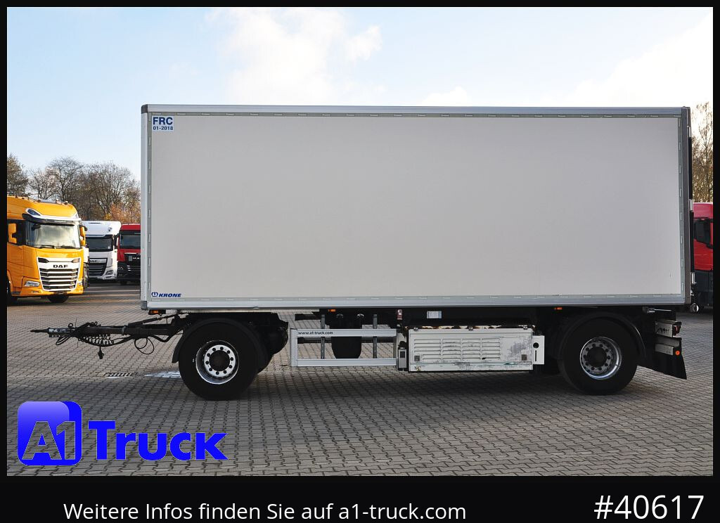 Reboque furgão KRONE Koffer ISO, stakr isoliert ehemaliger Kühlkoffer, Aluboden