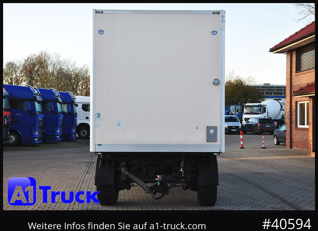 Reboque furgão KRONE Koffer ISO, stark isoliert ehemaliger Kühlkoffer, Aluboden